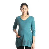 Zeme Organics Maternity Top - Green